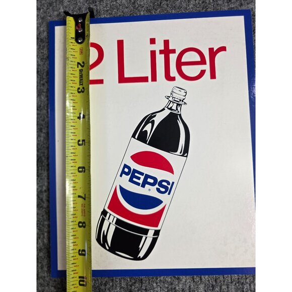 Vintage Pepsi 2 Liter Bottle Advertising Sign 8×10 Cardboard Display Panel - Picture 4 of 6